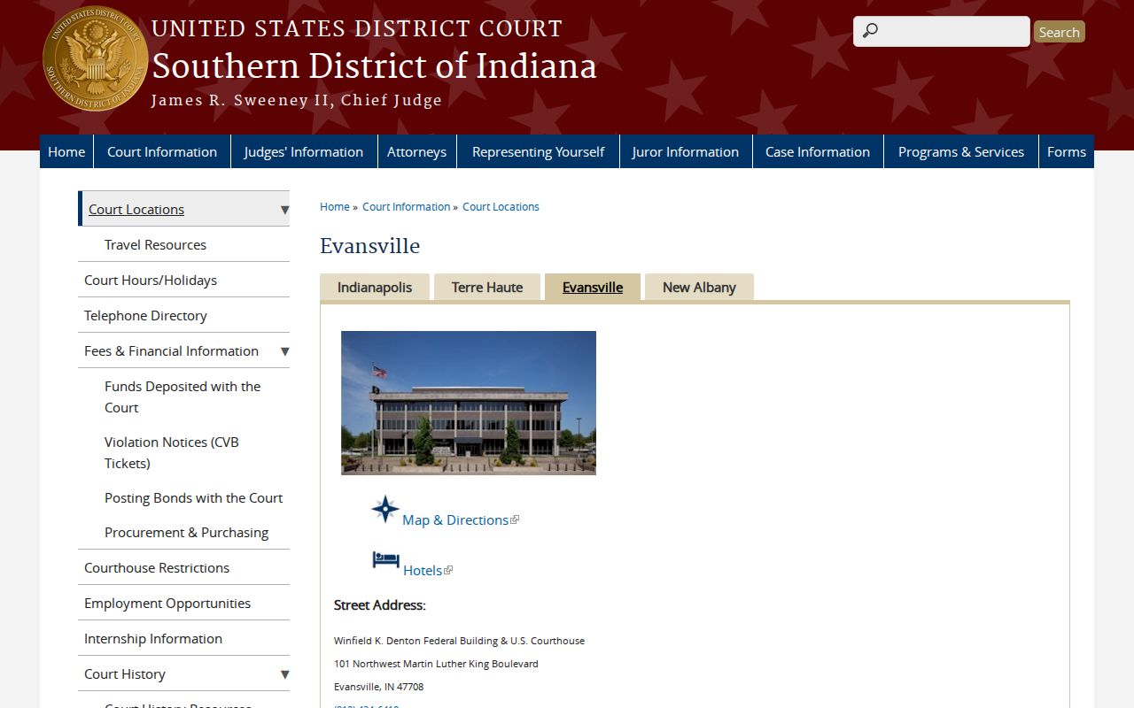 Perry County federal case search Evansville Division source