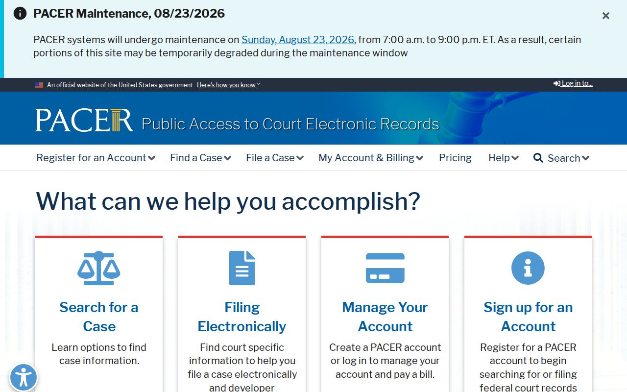 Tell City court records federal PACER source
